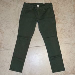 Green skinny jeans